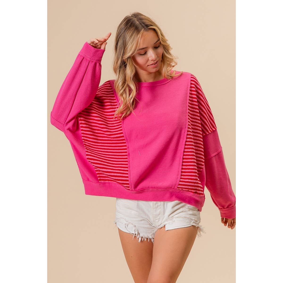 Barbie Striped Color Block Pullover