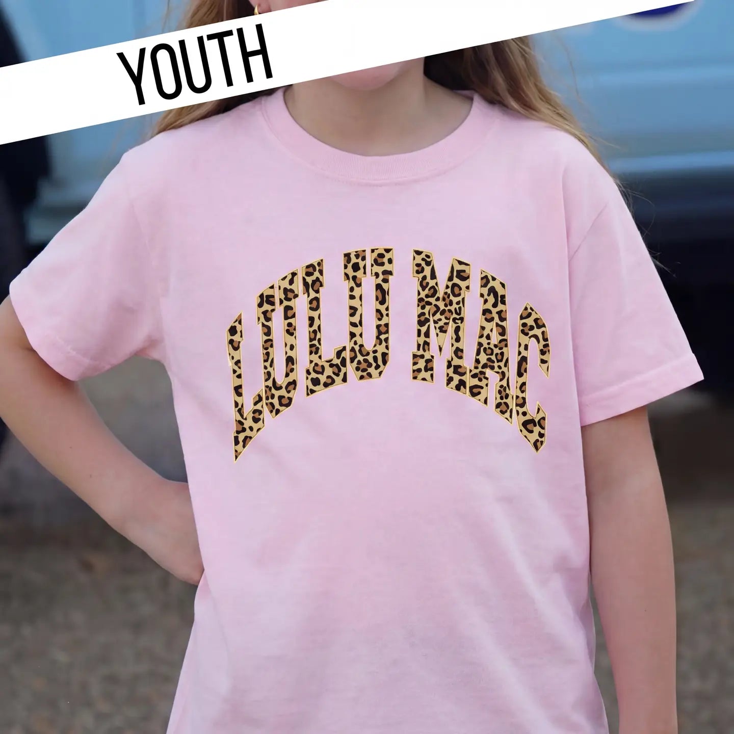 Lulu Mac Leopard Youth Comfort Colors Tee