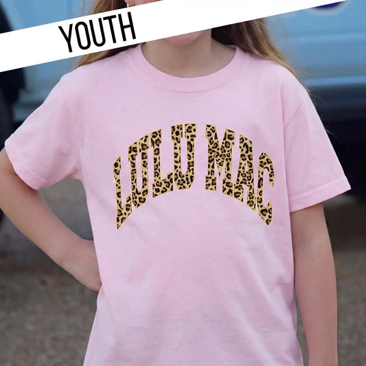 Lulu Mac Leopard Youth Comfort Colors Tee