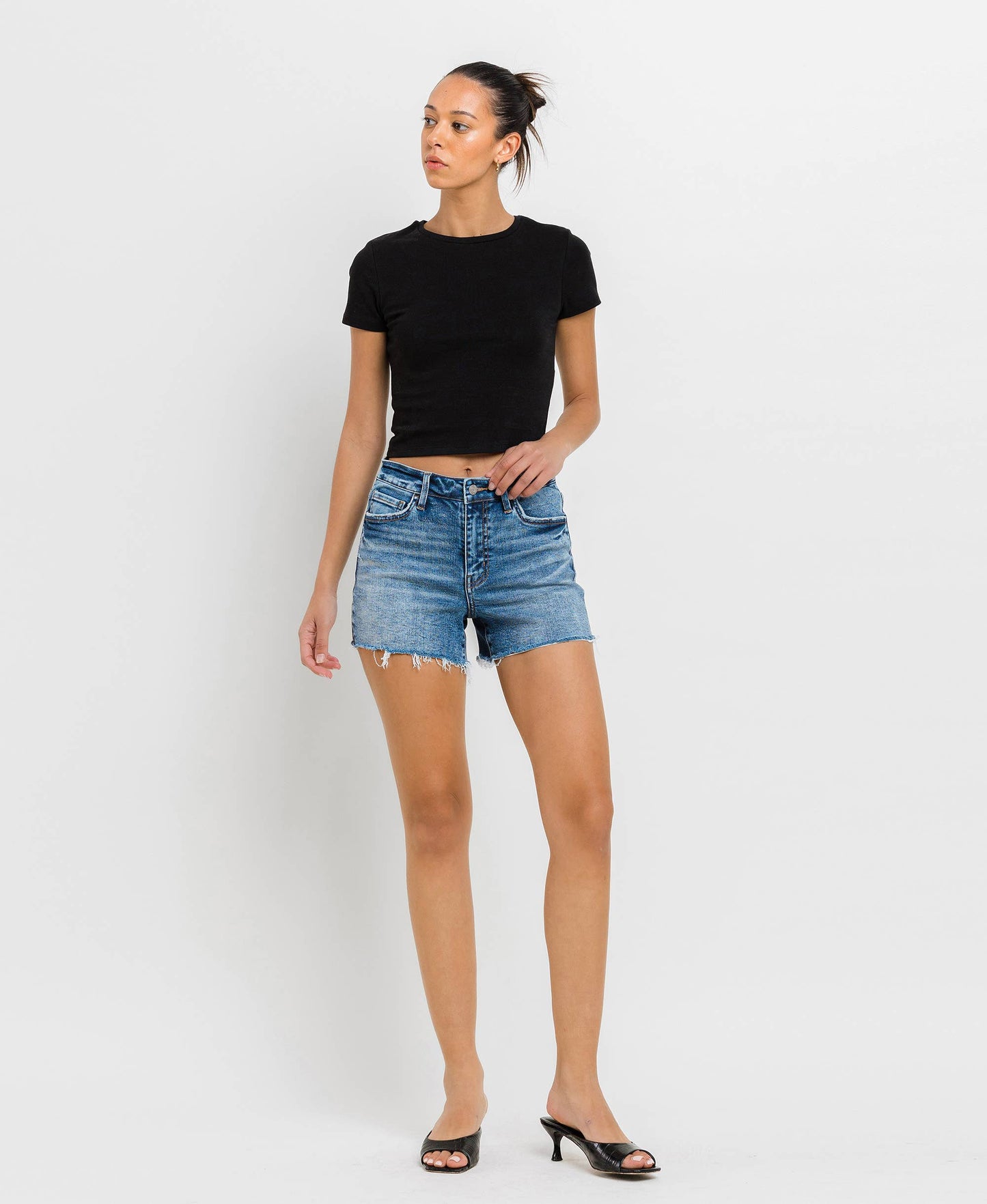 The High Rise Raw Hem Short