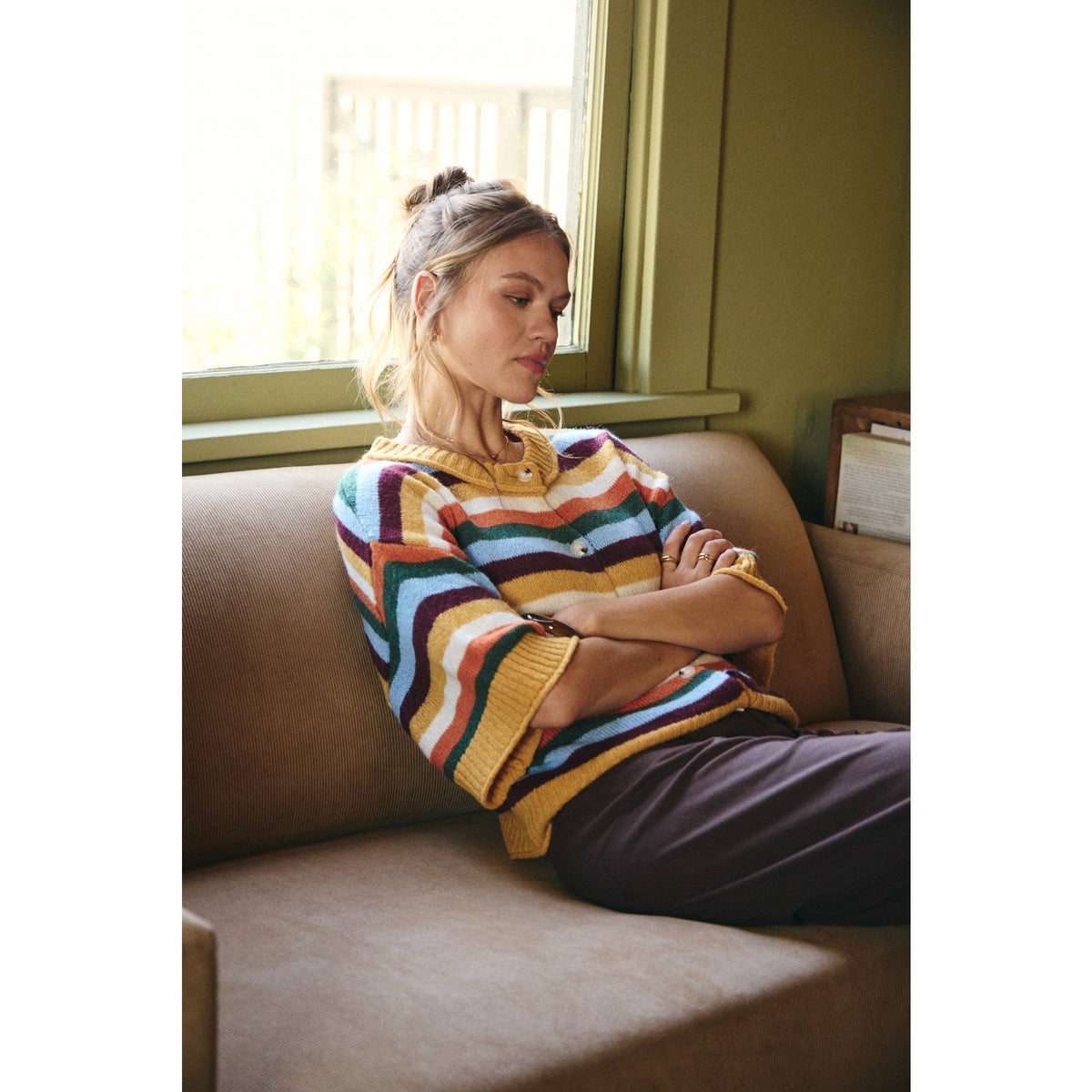 Multi Striped Cardigan
