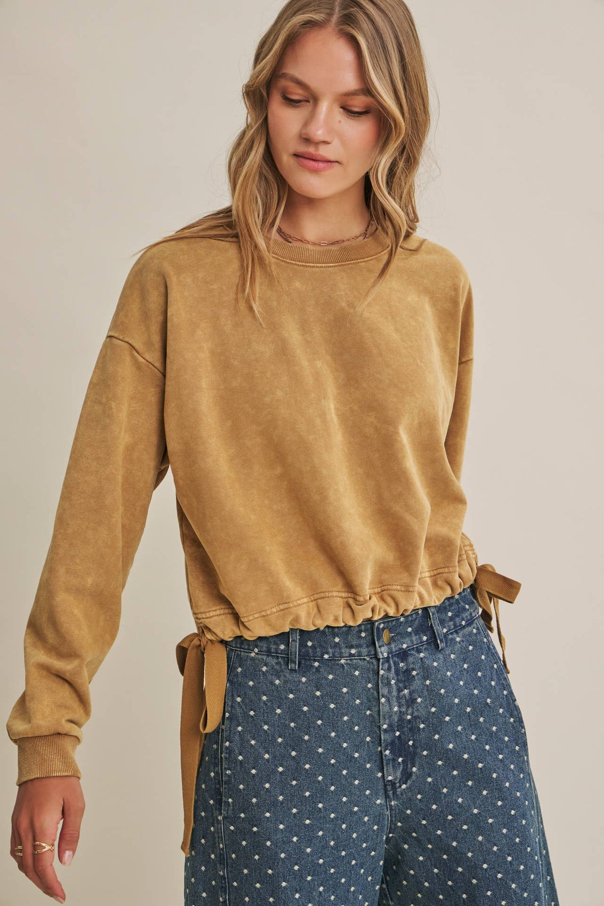 Soft Faded Mineral Washed Sweatshirt