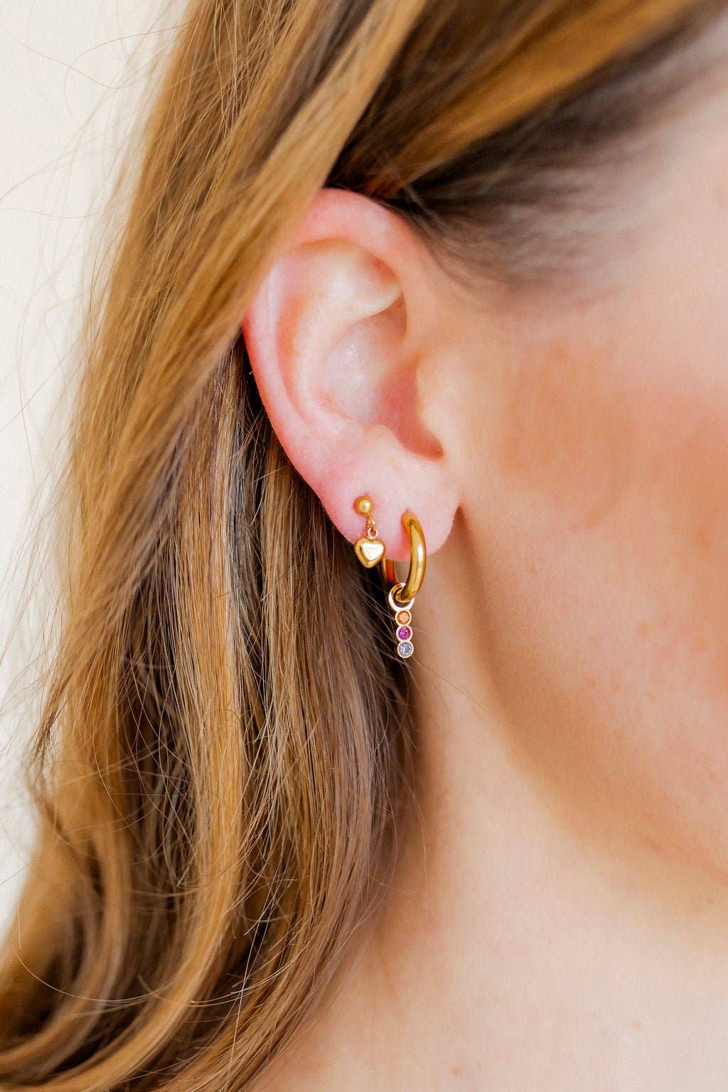 Screwback Stud Earrings - Millie Heart