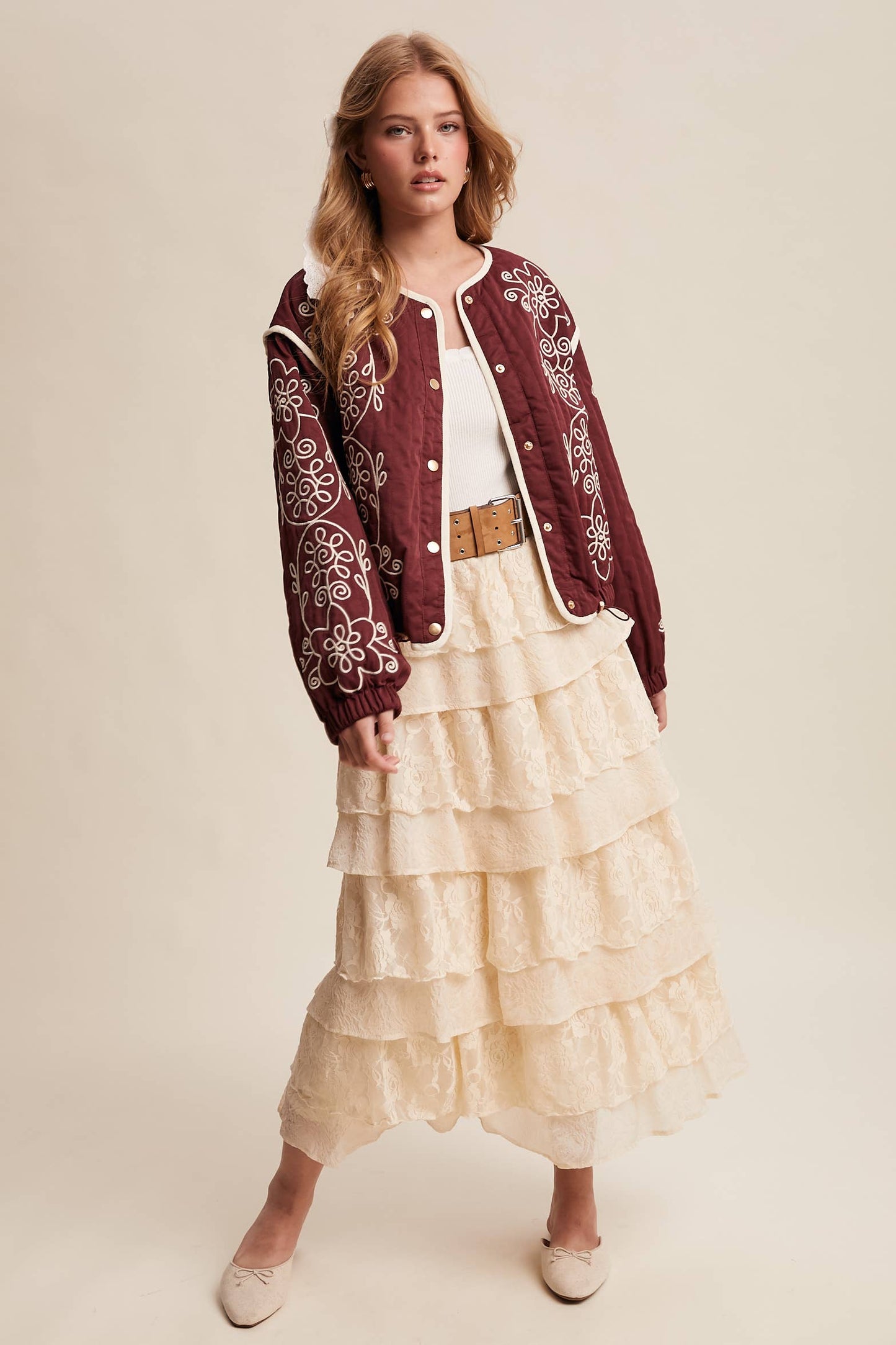 Embroidered Quilted Jacket