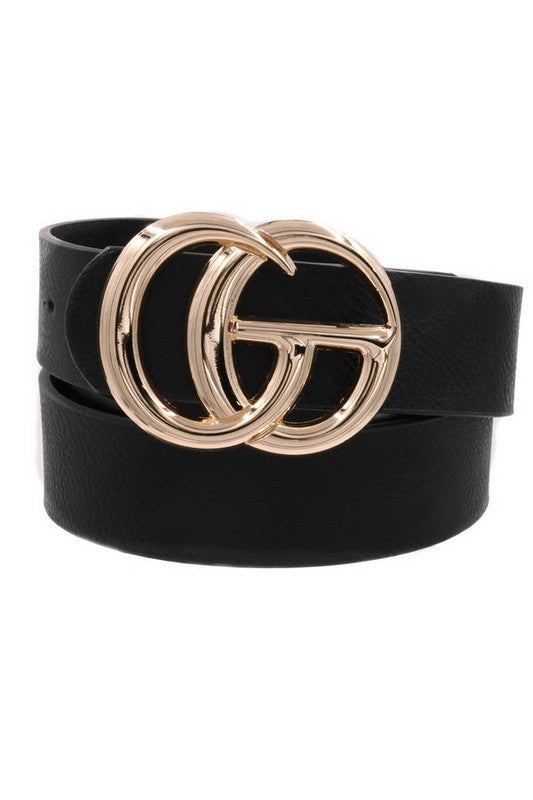 Double Ring Faux Leather Belt - Milly's Boutique