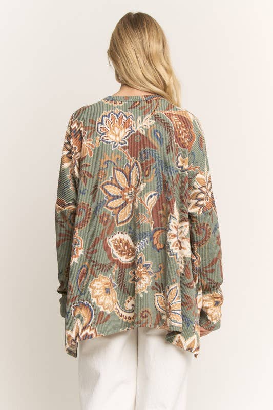 Paisley Urban Ribbed Plus Top