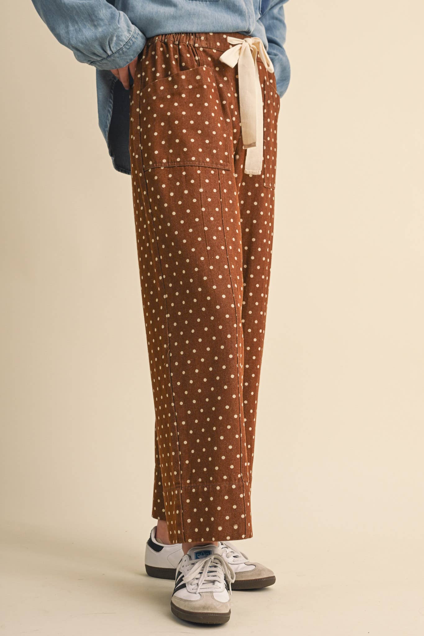 Polka Dot Drawstring Pants