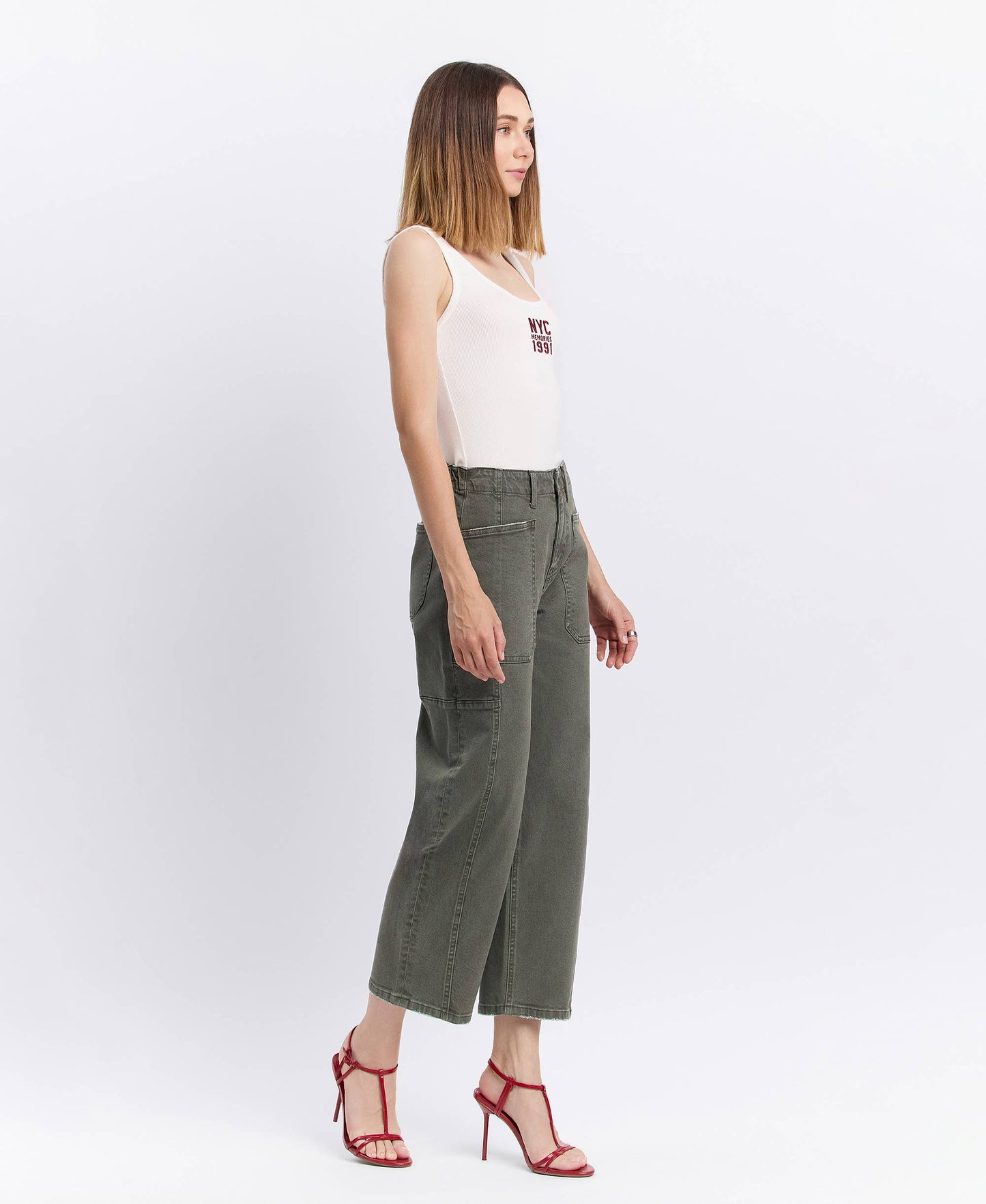 The High Rise Elastic Band Barrel Jean