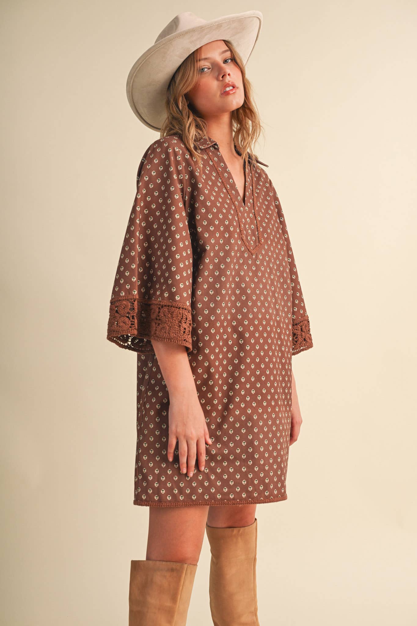 Holly Crochet Trim Dress