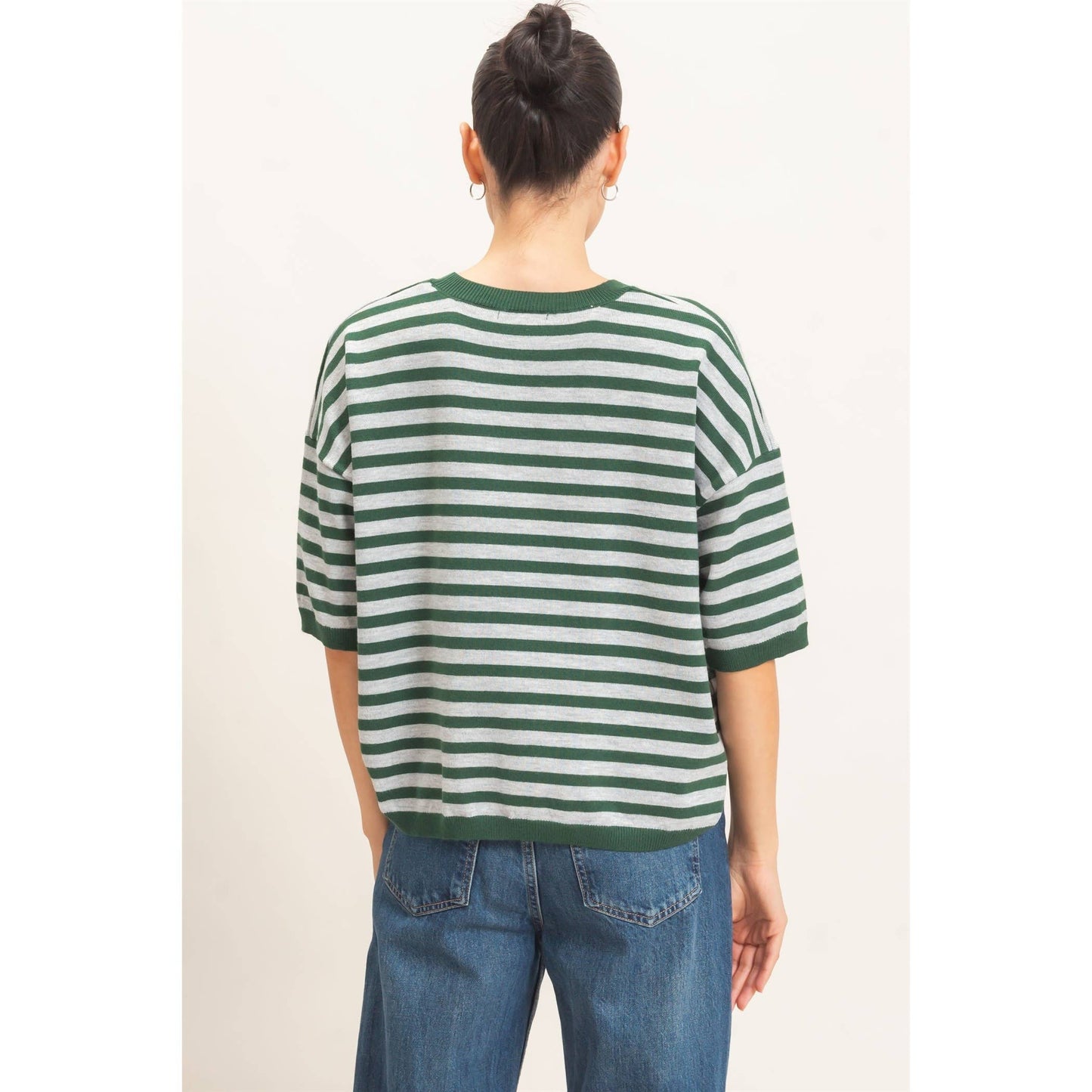 Haley Striped Crew Neck Sweater
