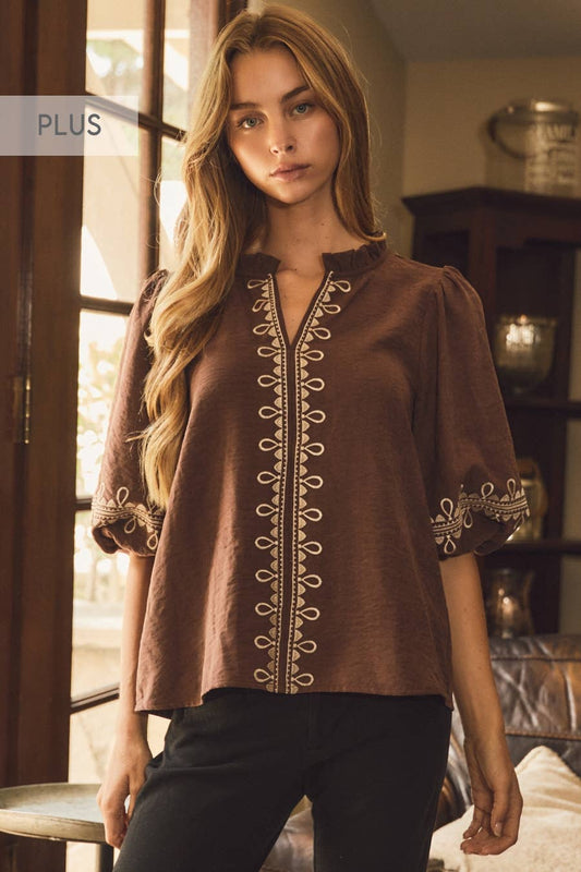 Julie V-neck Peplum Top
