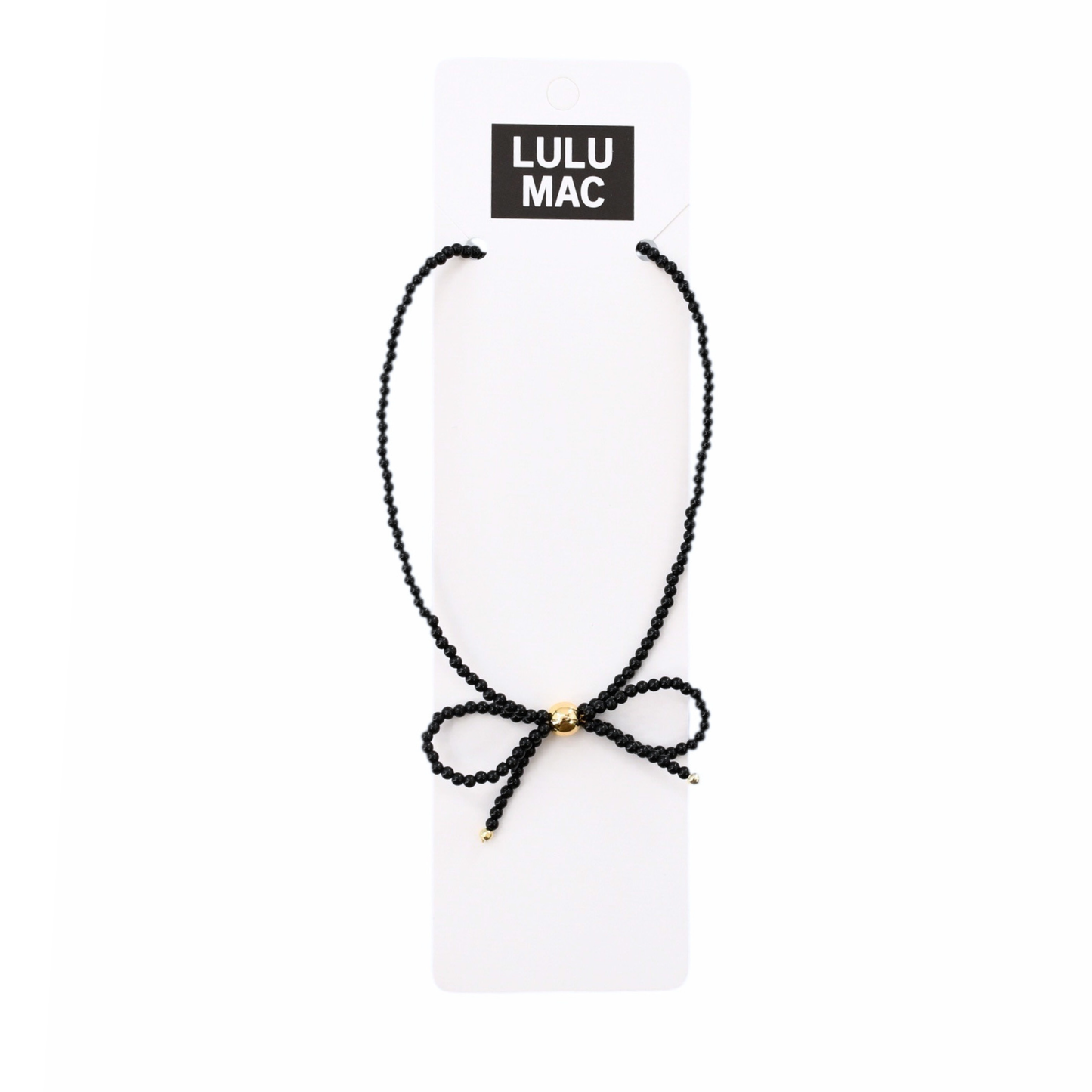LULU Bow Necklace BLACK