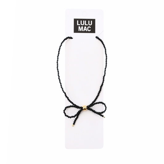 LULU Bow Necklace BLACK