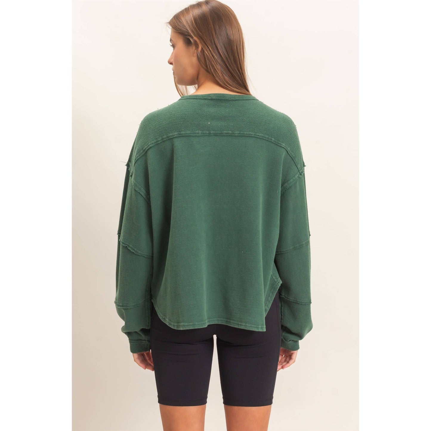 Mineral Washed Oversized Crew Neck