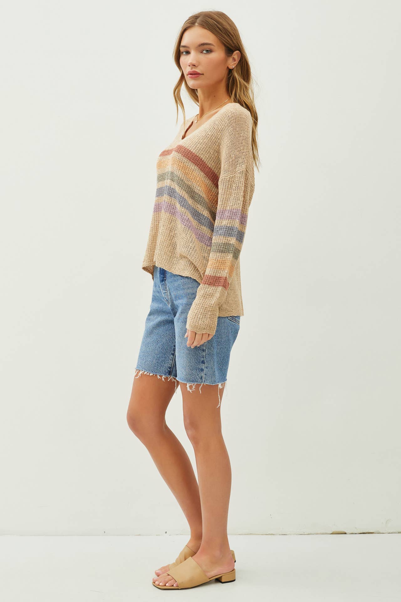 Eva Striped Light Weight Sweater