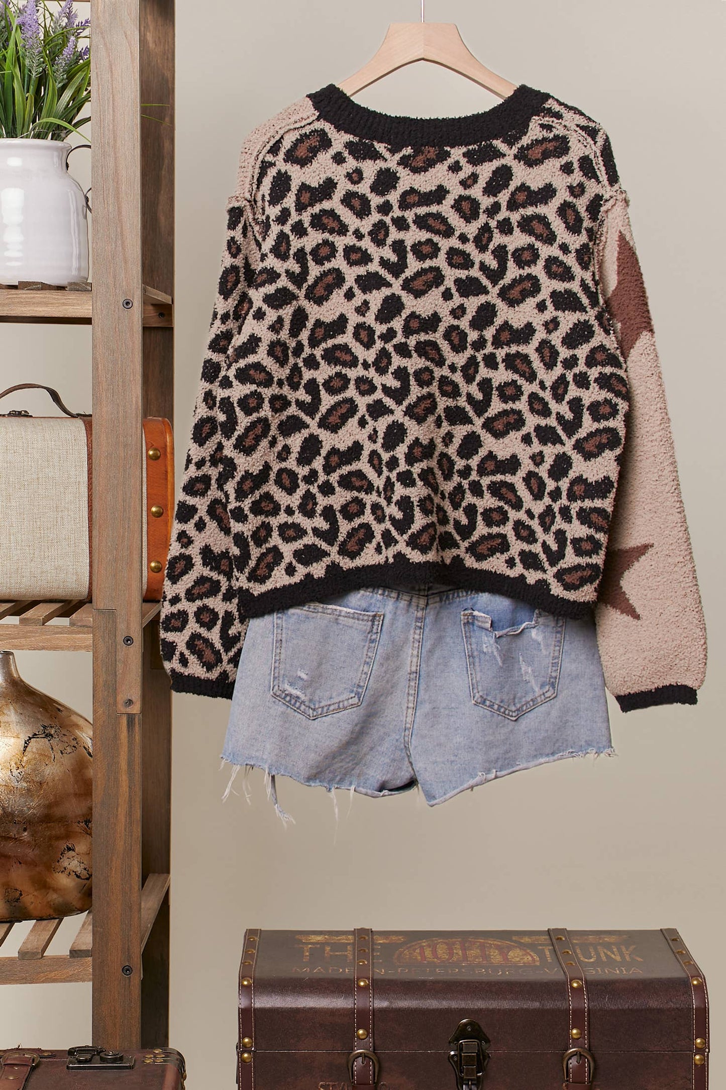 Leopard + Star Sweater
