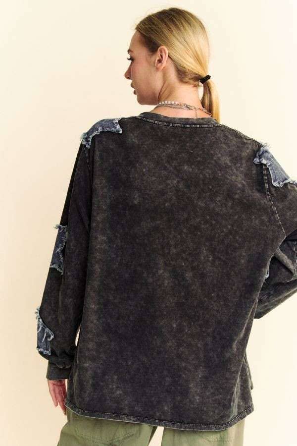 Mineral Washed Star Patch Plus Top