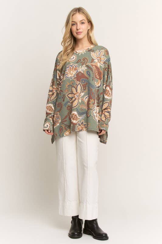 Paisley Urban Ribbed Plus Top