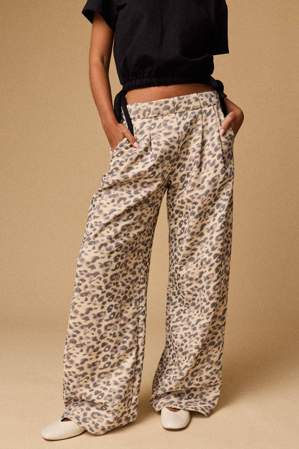 The Leopard Print Wide Leg Pants