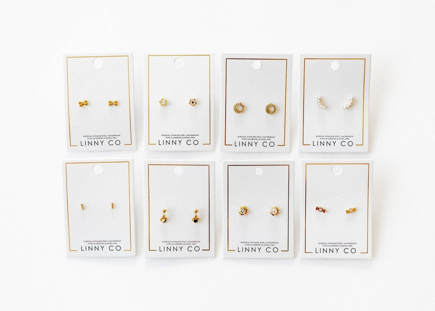 Screwback Stud Earrings - Millie Heart