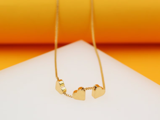 18K Gold Filled Dainty Heart Box Chain - Milly's Boutique