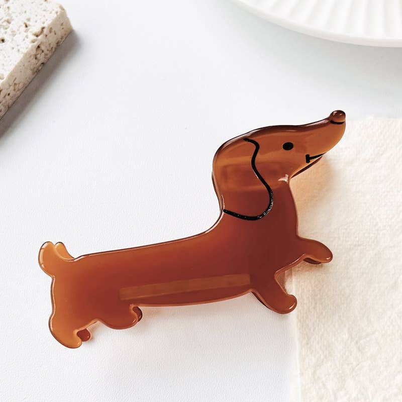 Dachshund  Hair Claw Clip
