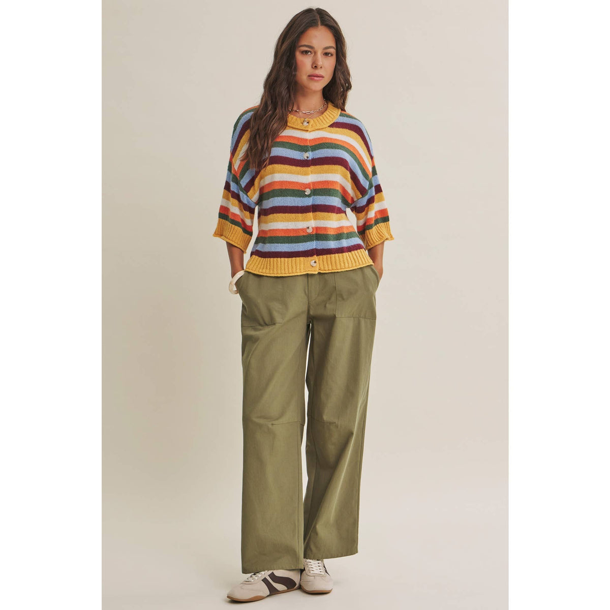 Multi Striped Cardigan