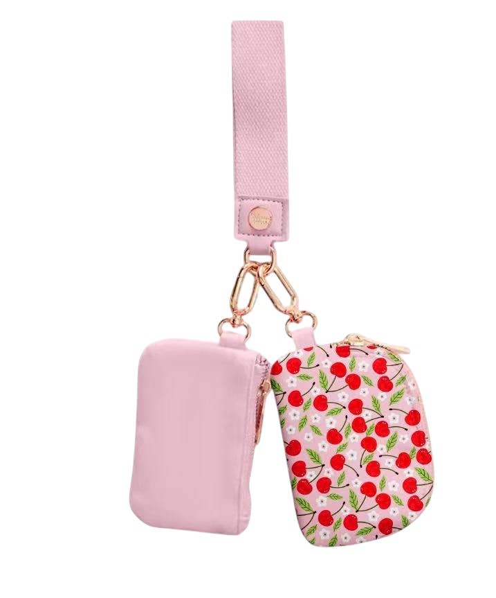 Karma Cherries Dual Wallet Keychain Wristlet