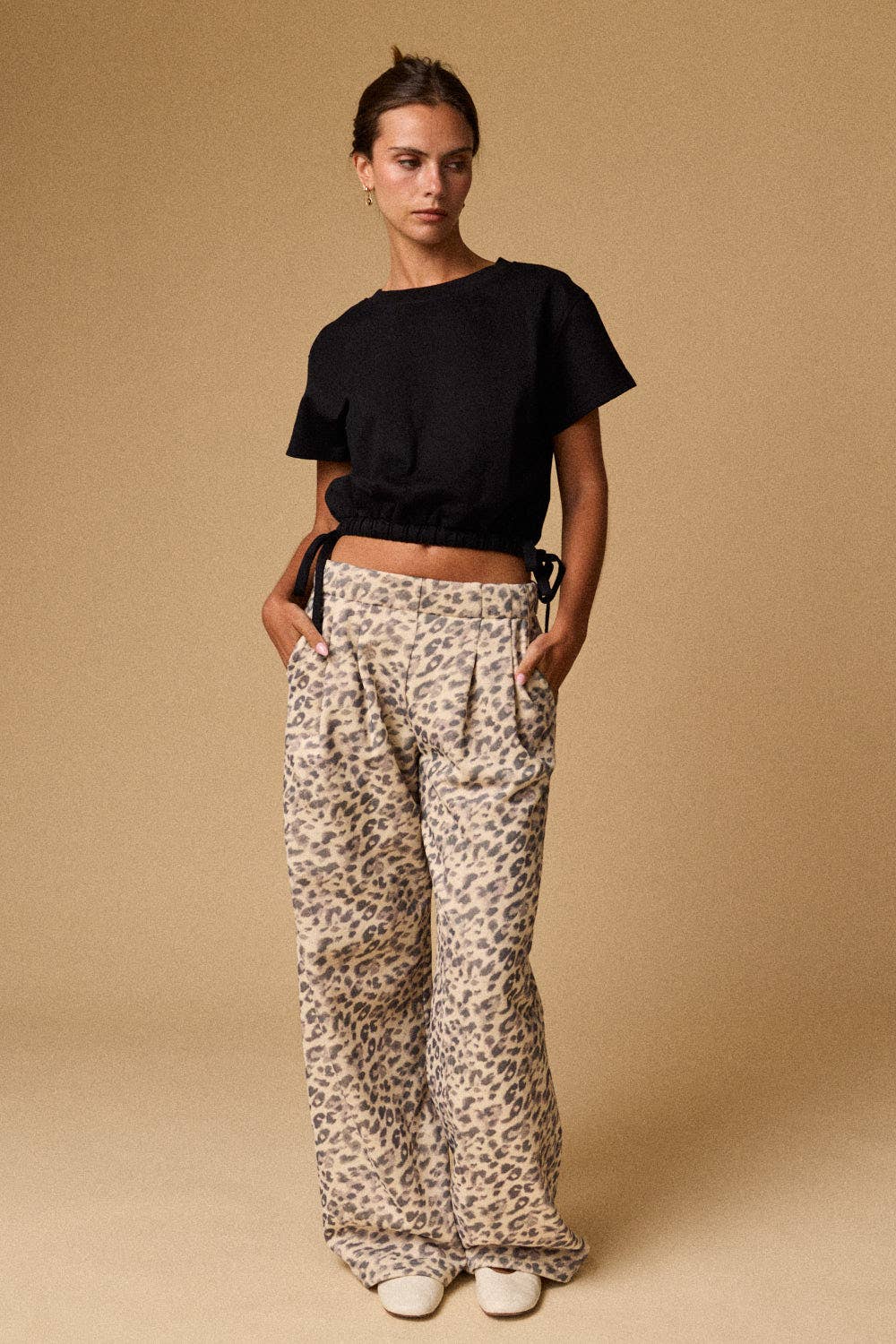 The Leopard Print Wide Leg Pants