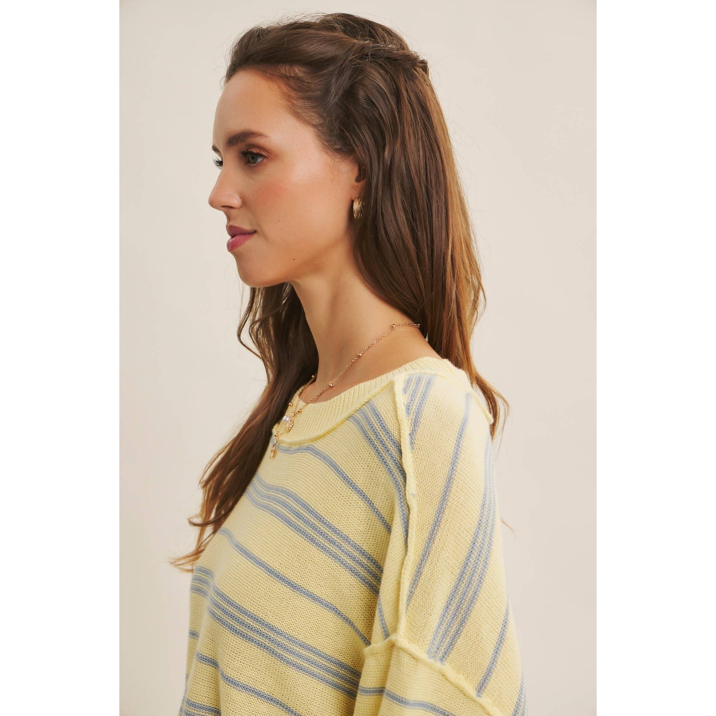 Lea Striped Lightweight Sweater