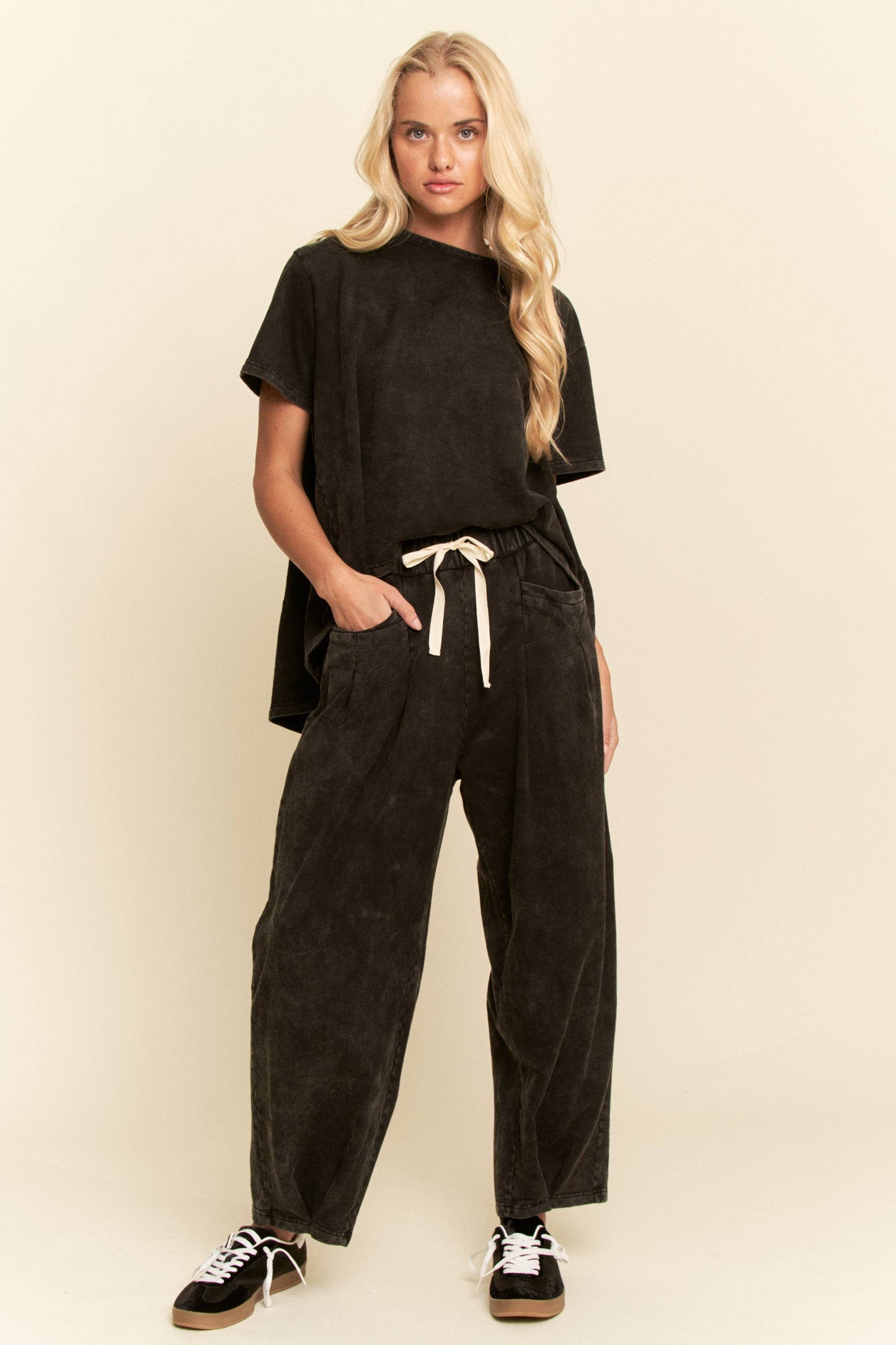 The Mineral Washed Casual Pant Set
