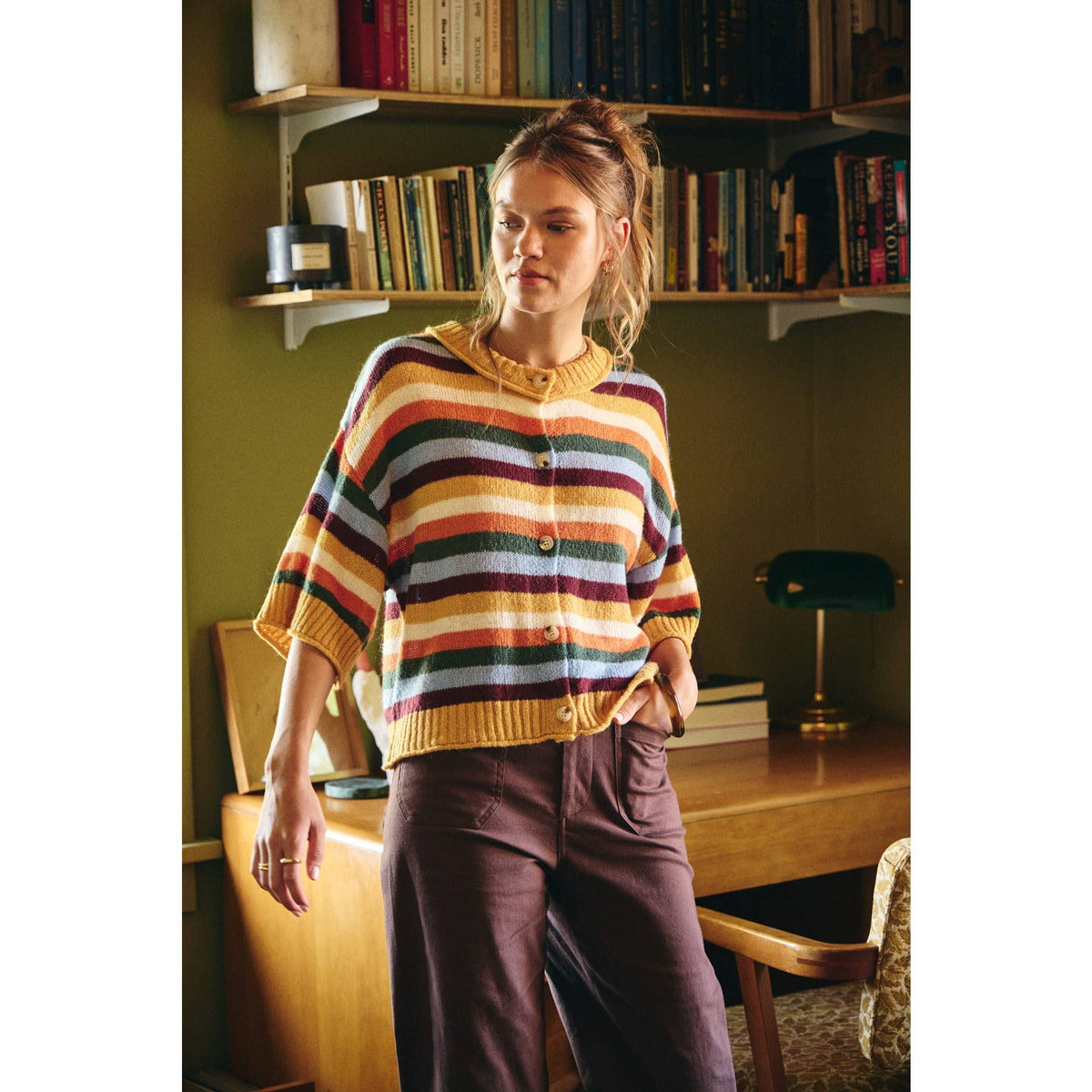 Multi Striped Cardigan