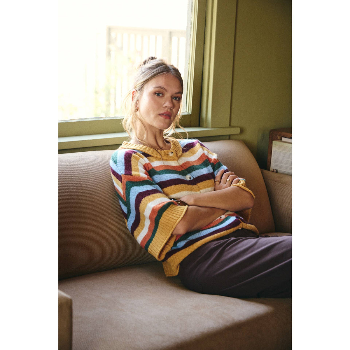 Multi Striped Cardigan
