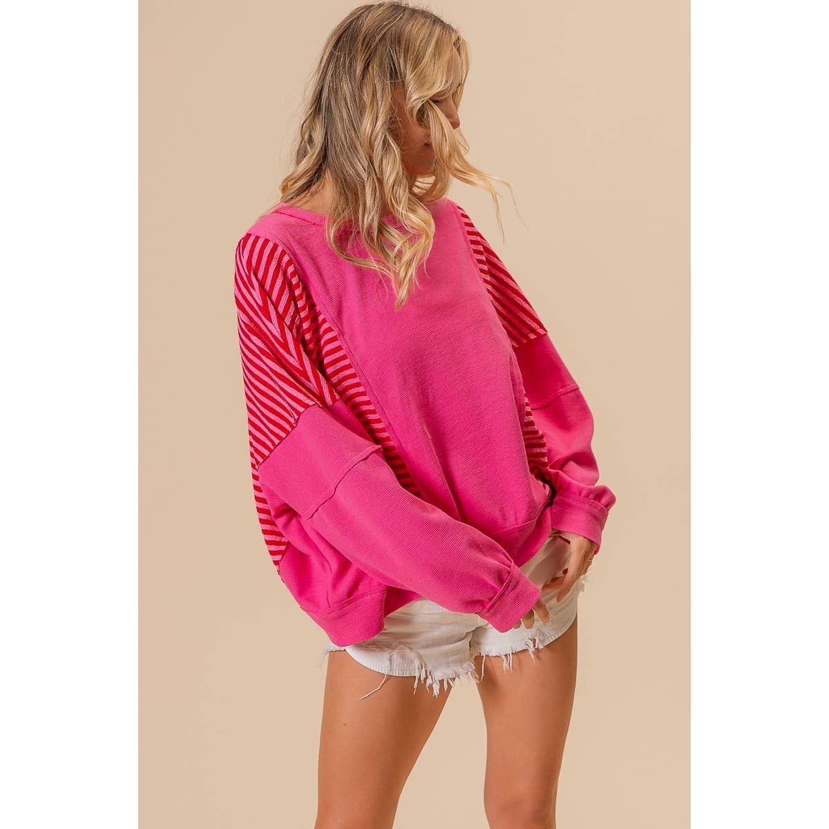 Barbie Striped Color Block Pullover