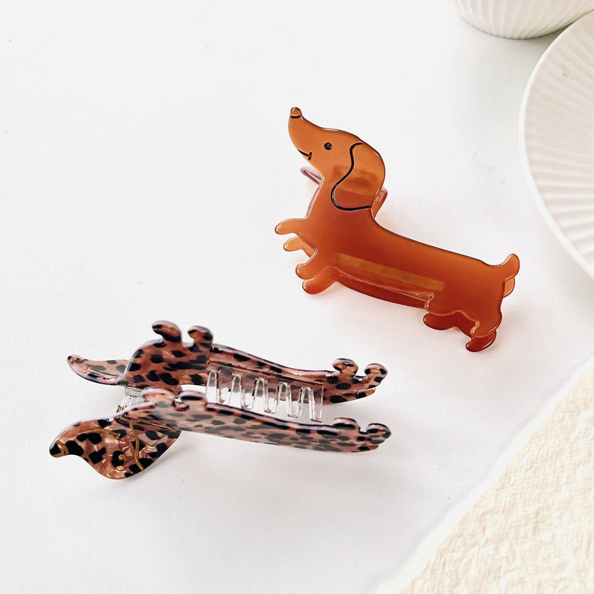 Dachshund  Hair Claw Clip