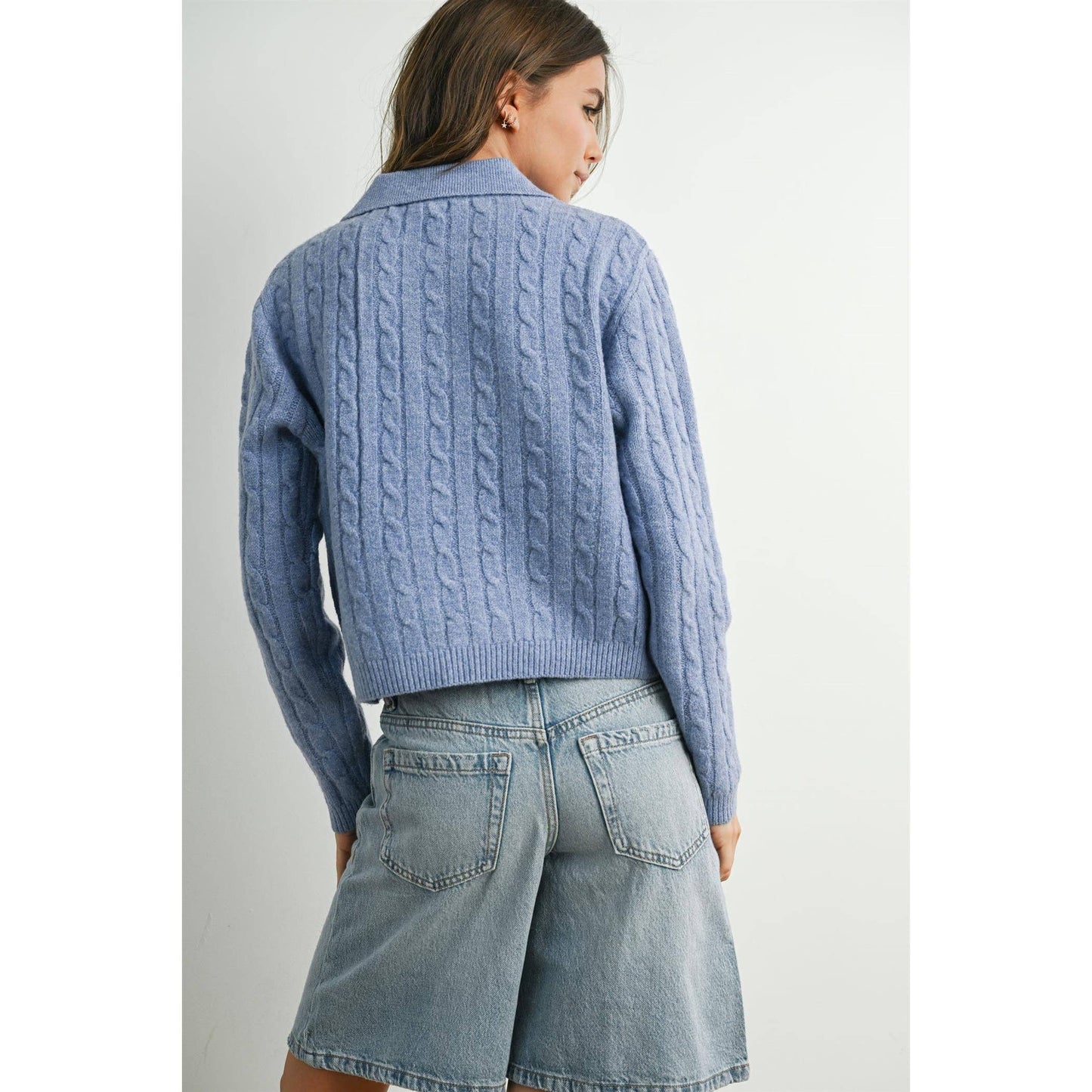Brook Cable Collared Sweater