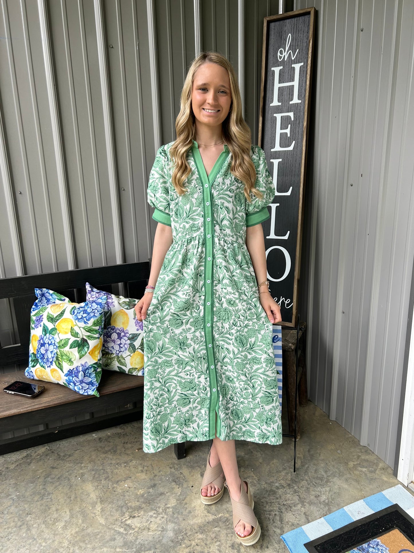 Kat Floral Midi Shirt Dress