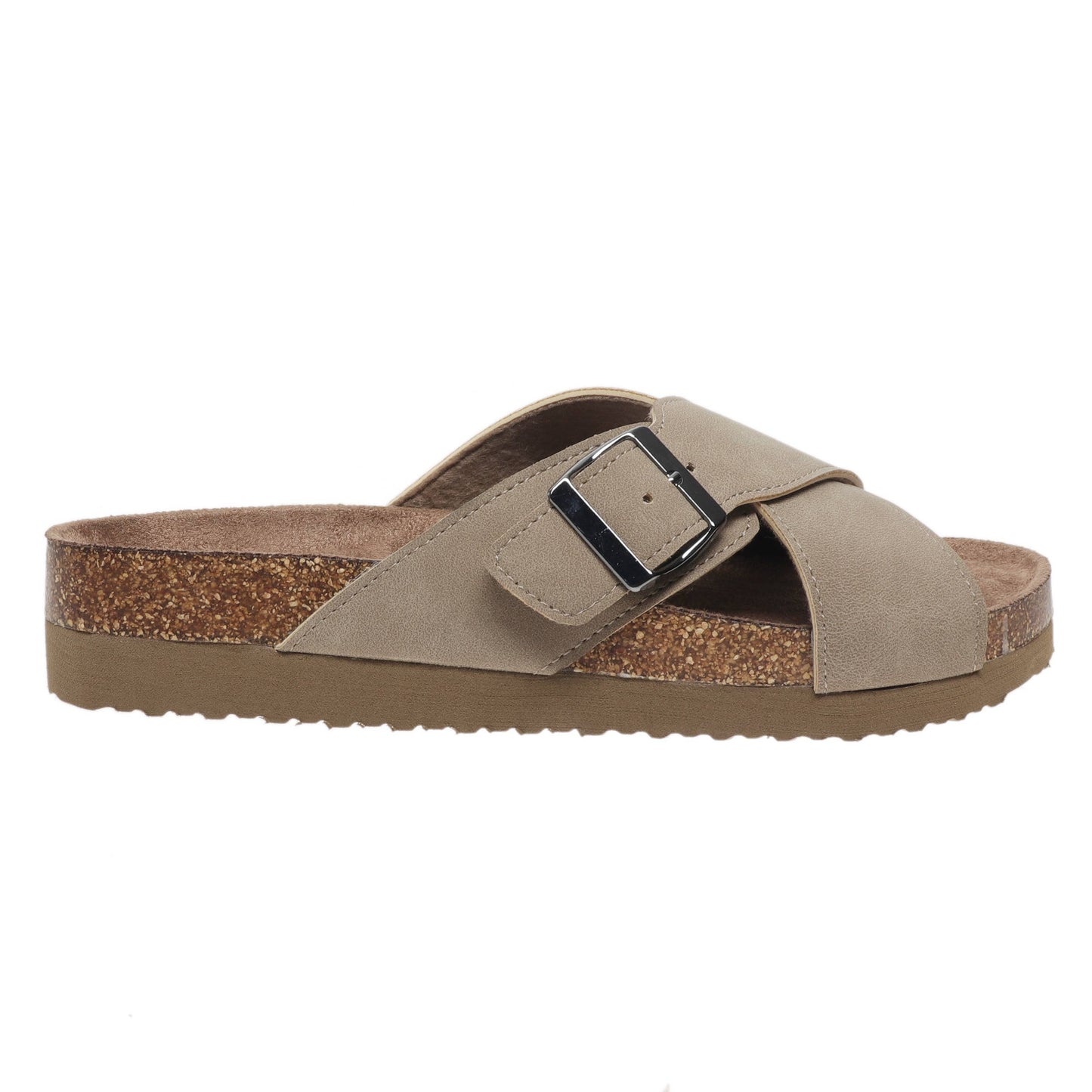 Big Buckle Crossover Sandal