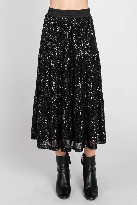 Sequined Midi Skirt