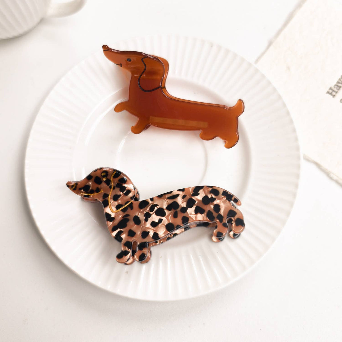 Dachshund  Hair Claw Clip