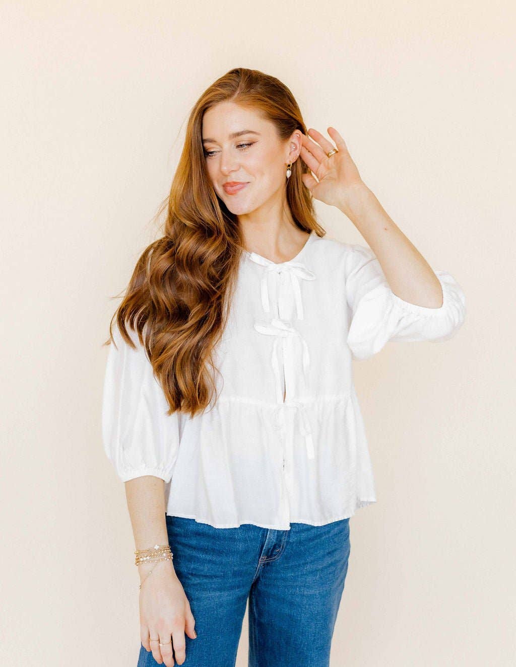 Screwback Stud Earrings - Sadie - Gold