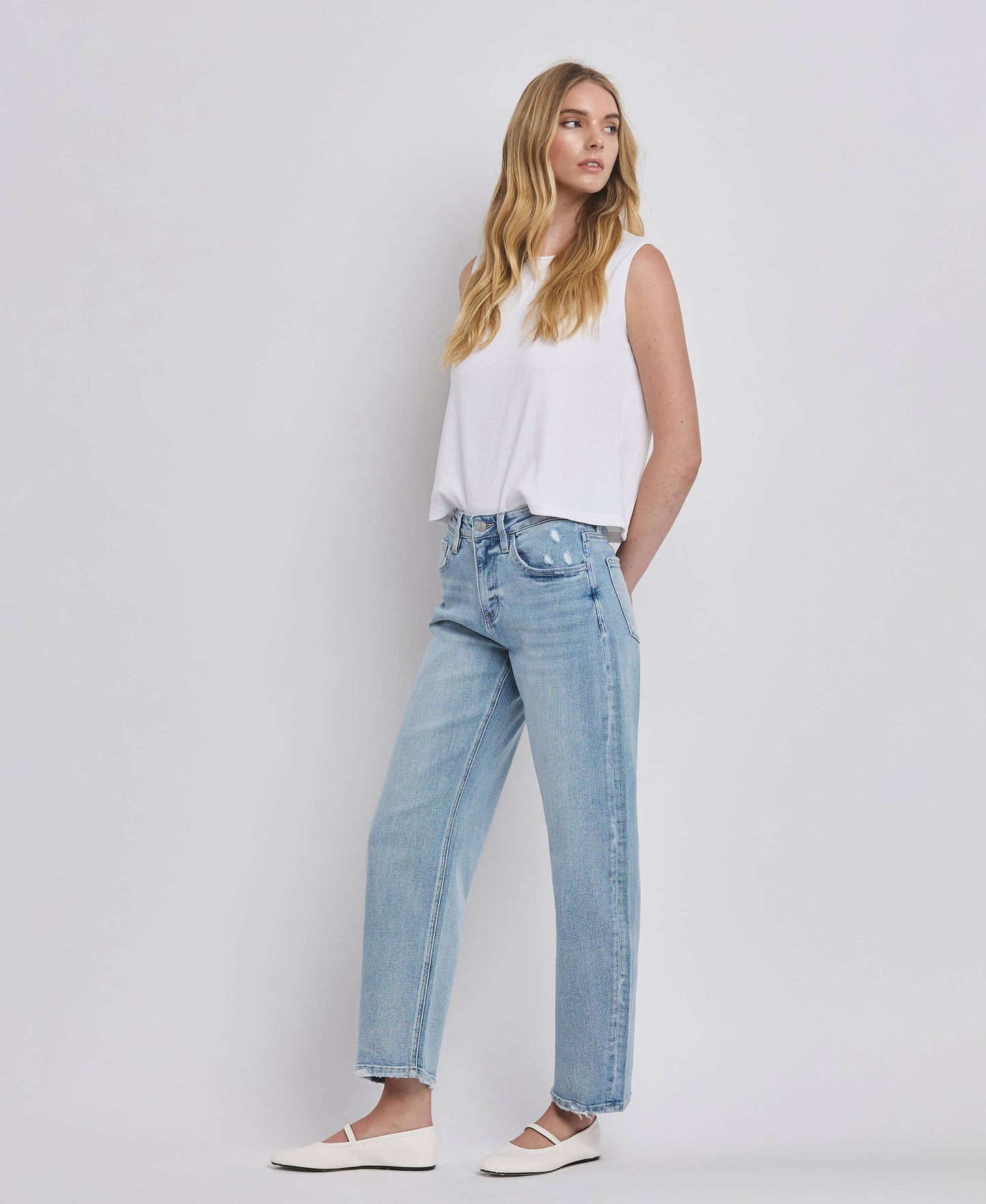 High Rise Barrel Jean