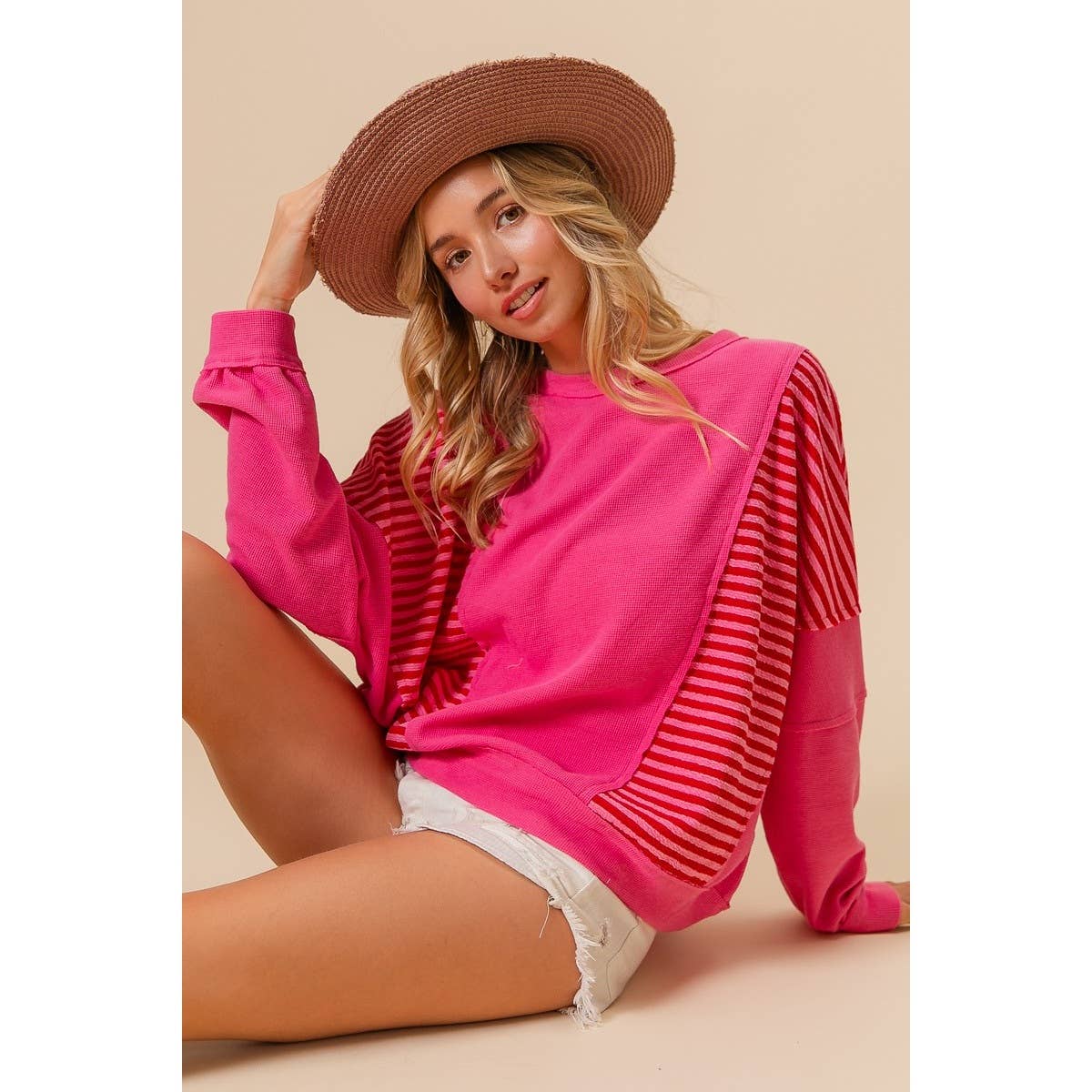 Barbie Striped Color Block Pullover