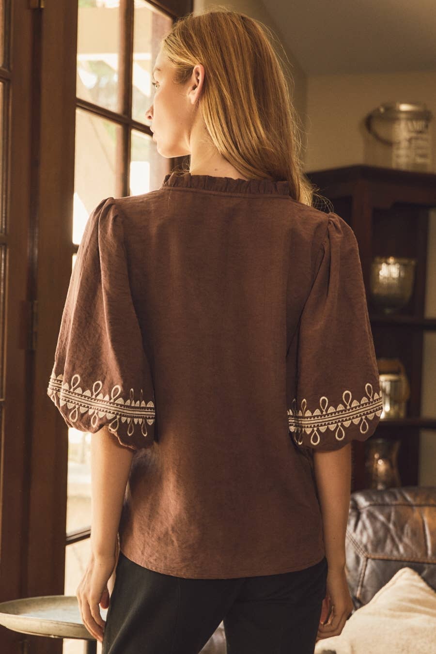 Julie V-neck Peplum Top