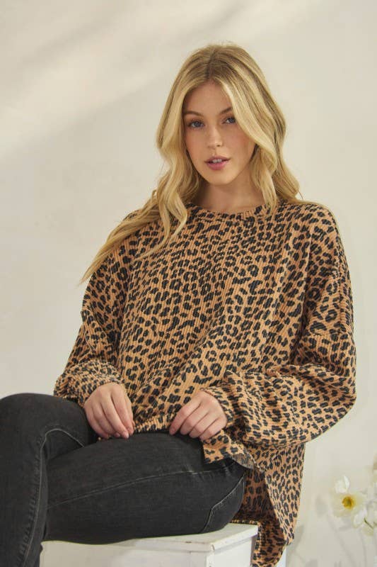 Mariah Animal Print Plus Top