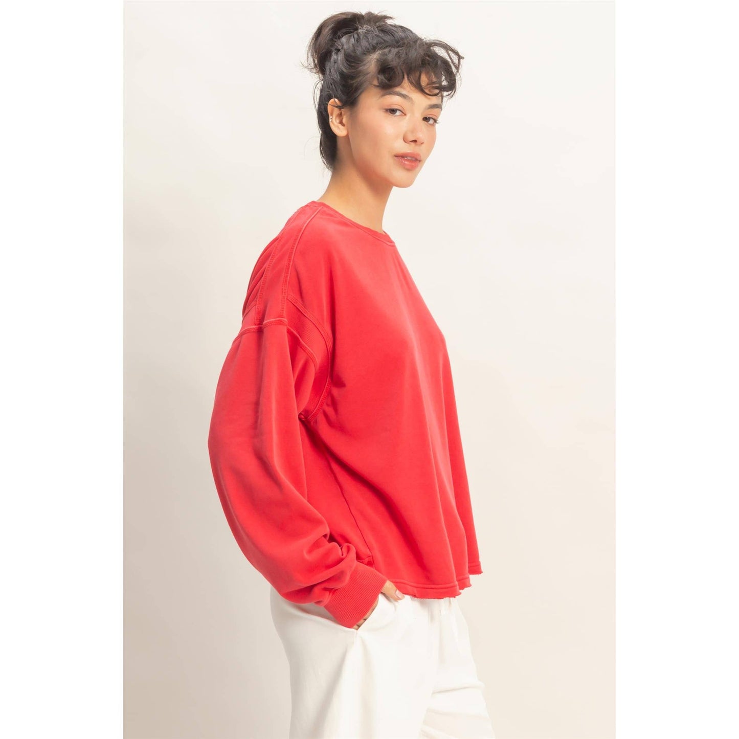 Livie Oversized Cross Detail Open Back Top