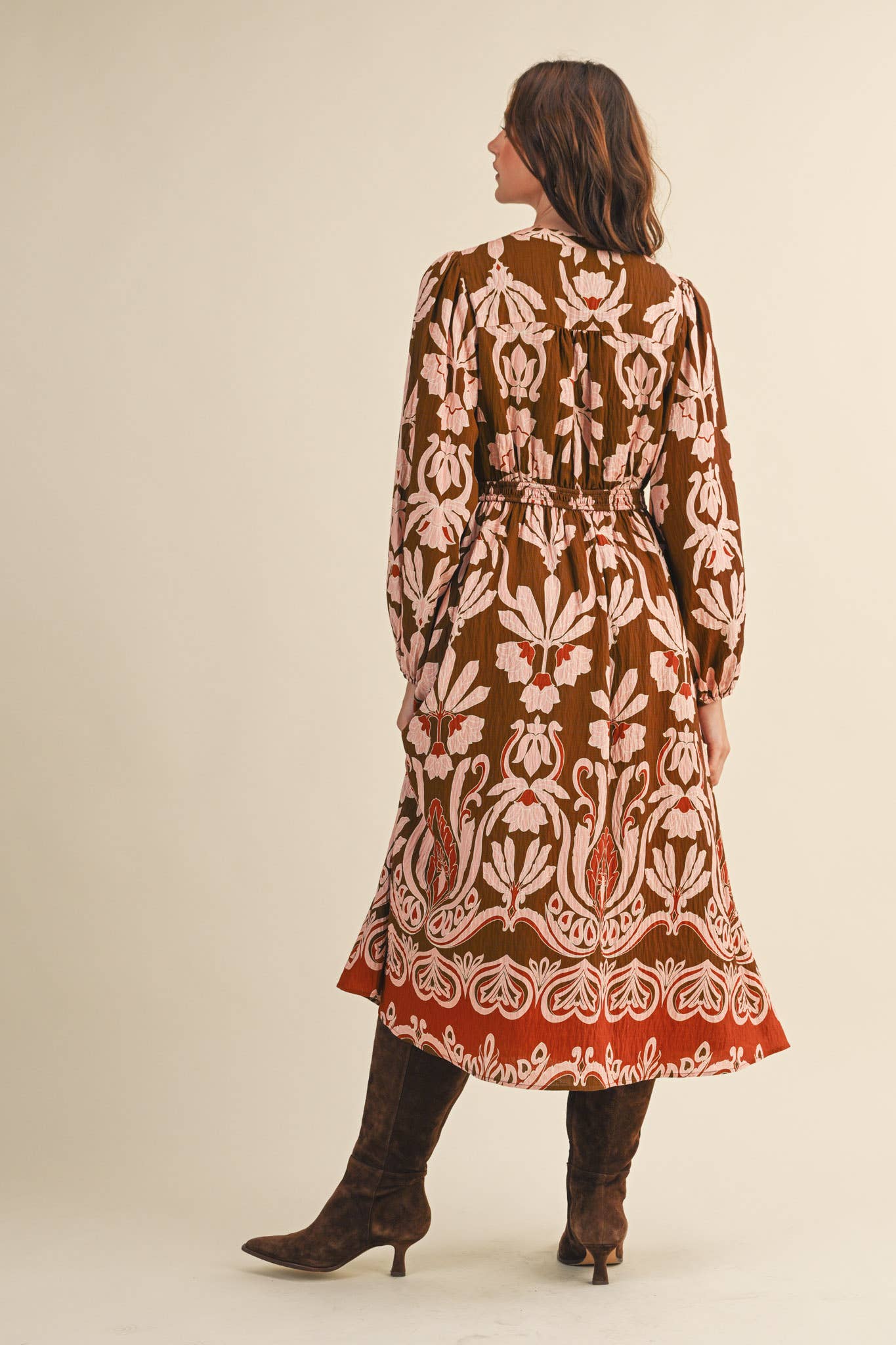 Sally Floral Print Midi Dress