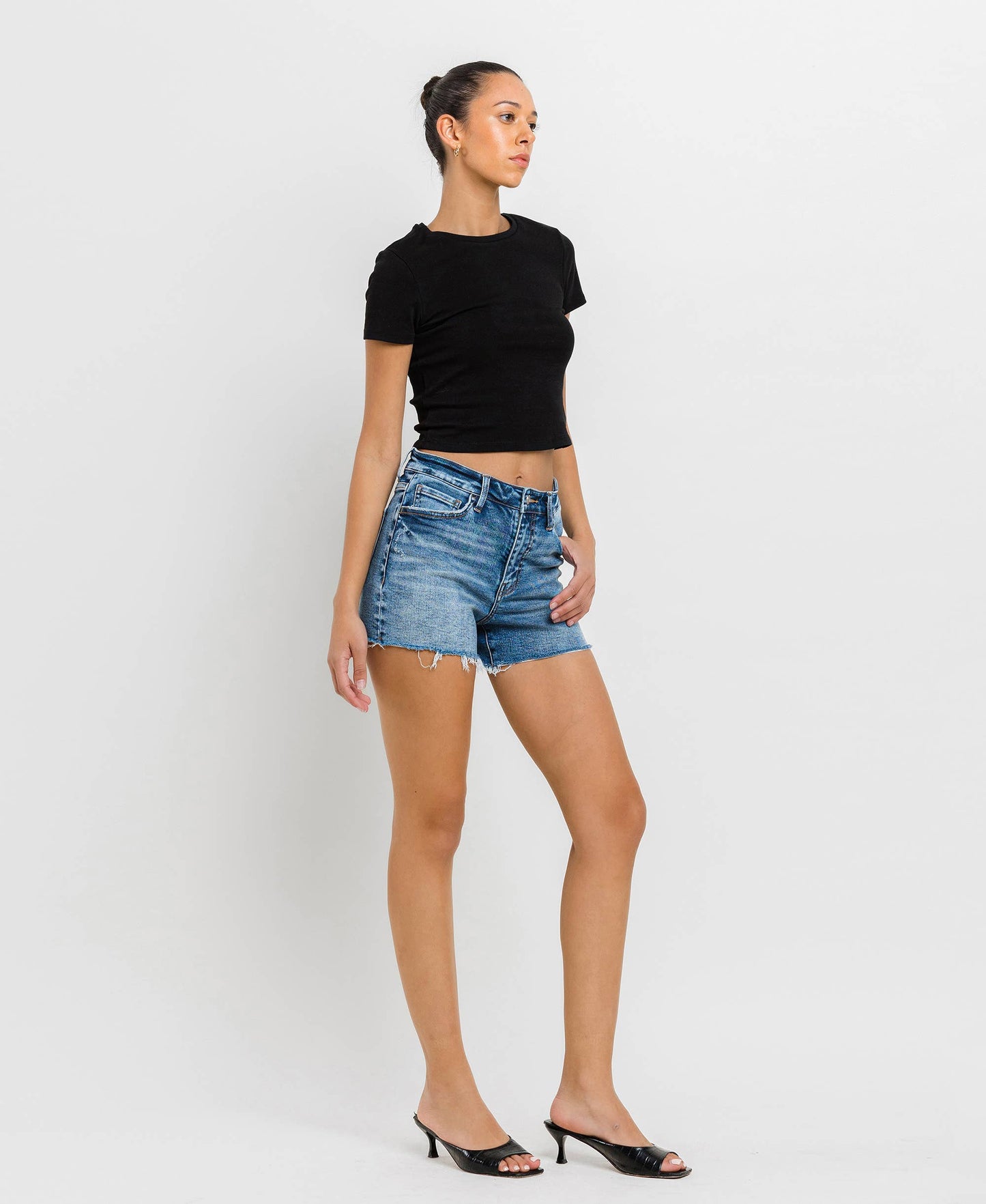 The High Rise Raw Hem Short