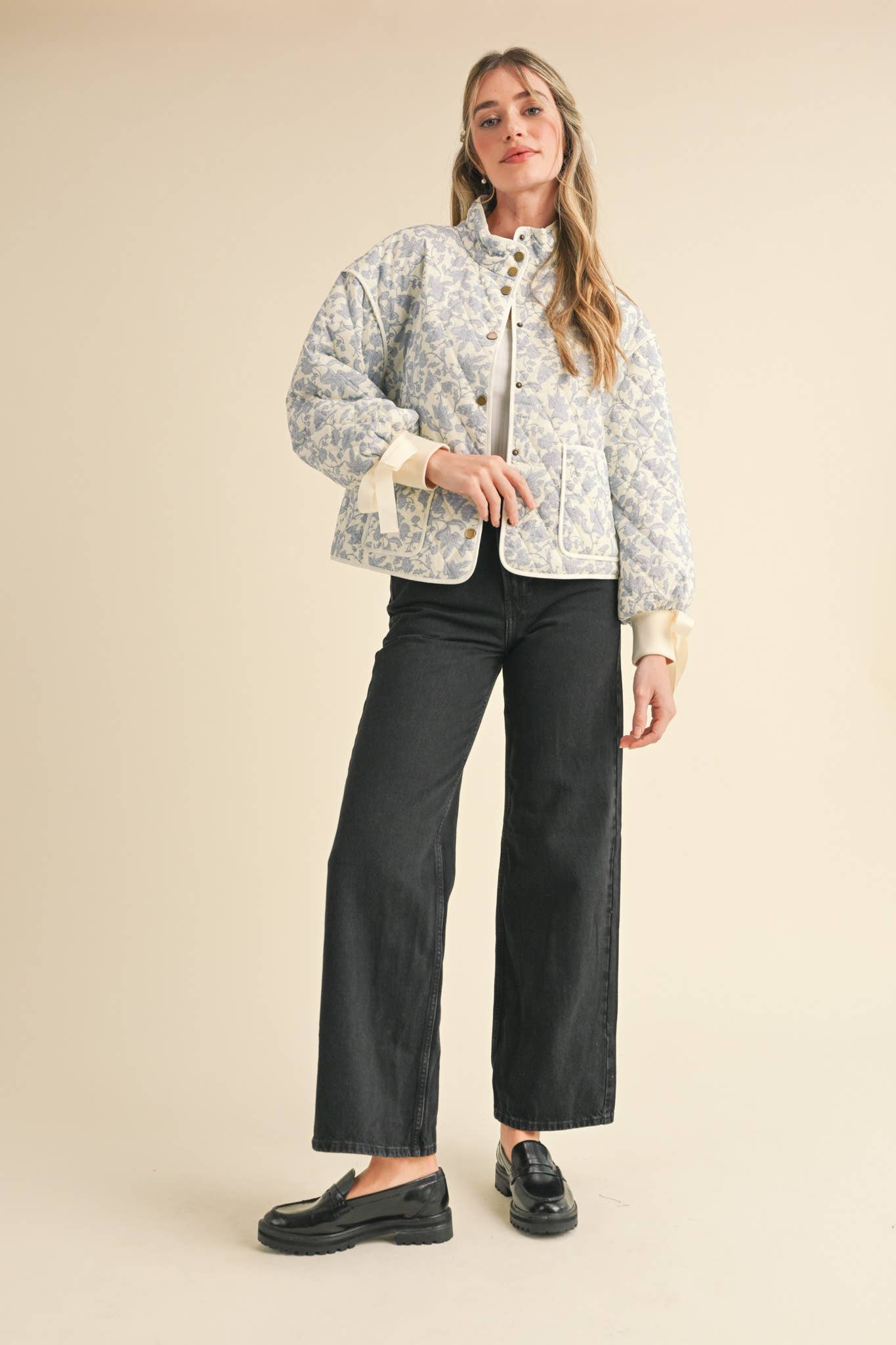 Adorable Floral Quilted Jacket