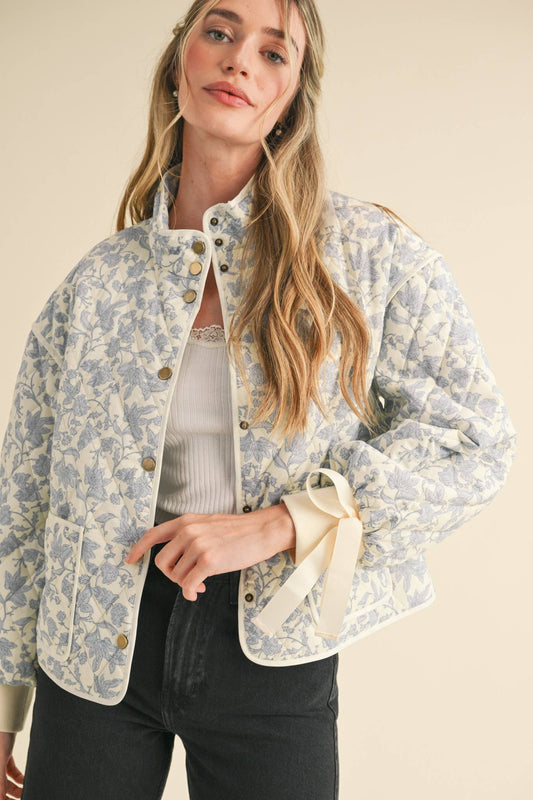 Adorable Floral Quilted Jacket